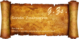 Gonda Zsuzsanna névjegykártya